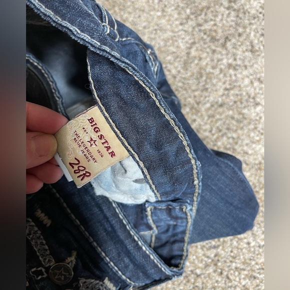 Big Star Vintage Miki Boot Cut Jeans Embroidered Western Size 28 X 33 - Picture 6 of 7